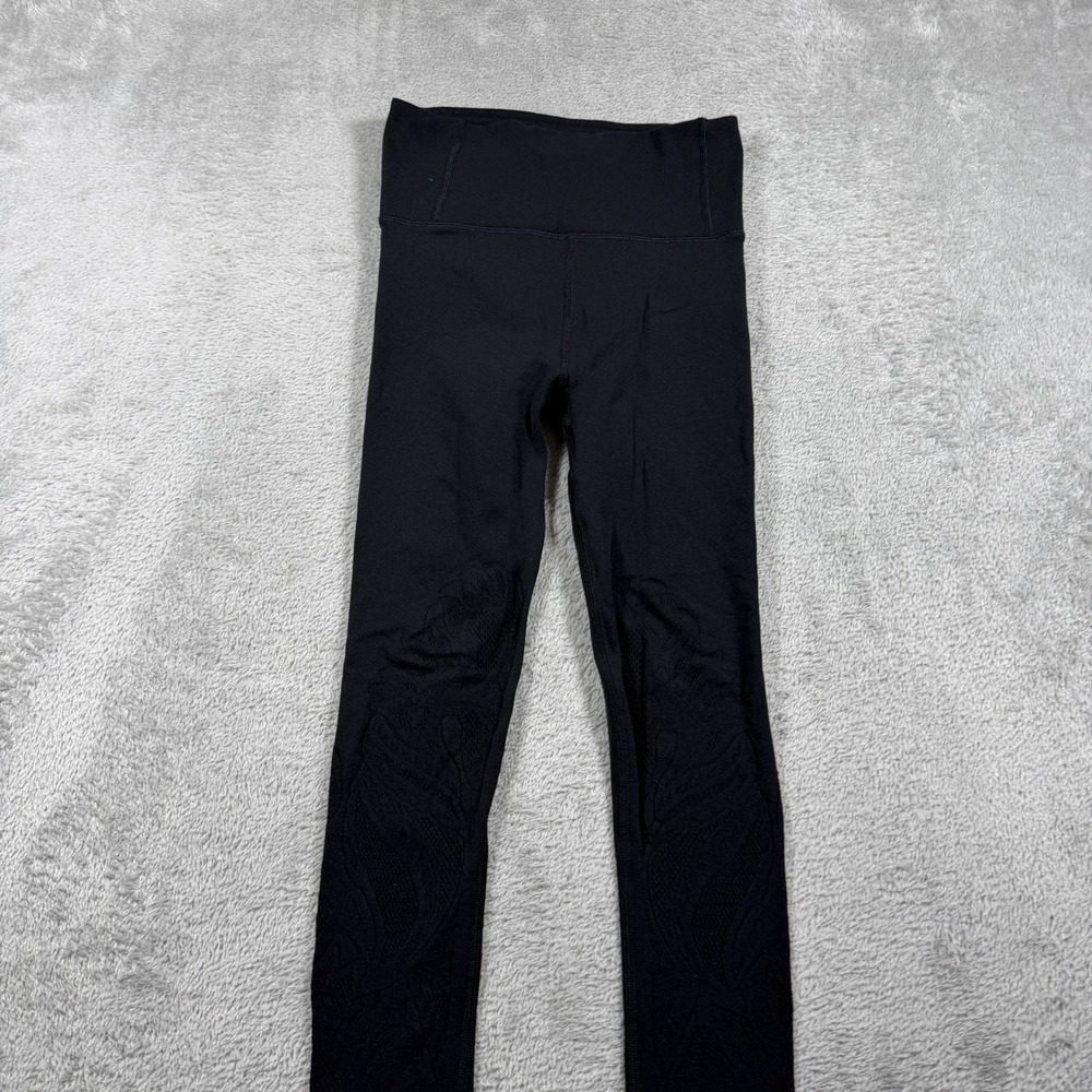 Lululemon Reveal Tight Lattice Pailey High-Rise Leggings Women 4 Black LW5AWNS - Picture 3 of 8